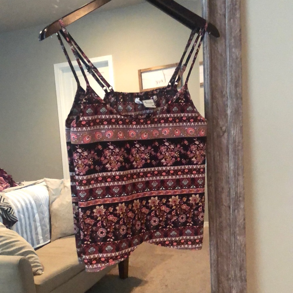 Floral Burgundy Top